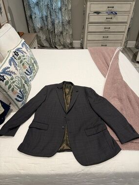 Jos. A. Bank Dark Charcoal Plaid Sport Coat